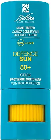 BioNike Defence Sun - Barra Solar SPF 50+ para Pieles Sensibles e Intolerantes, Ideal para Labios, Nariz, Orejas, Cicatrices, Fortalece y Repara la Piel, 9 ml  