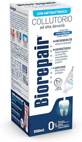 Biorepair Oral Cuidado Enjuague Bucal Antibacteriano Fórmula Alta Densidad 500 ml  