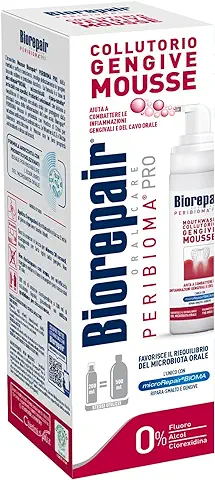 Biorepair, Peribioma™ Mousse Colutorio para Higiene Oral, Enjuague Bucal para Encías Inflamadas, Antibacteriano, Reparar-Esmalte, Formato 200 ml  