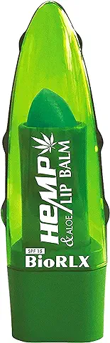BioRLX Aceite de Cáñamo con Bálsamo Labial Aloe Vera SPF15, sin Color, sin Parabenos, sin THC (1 Unidad)  