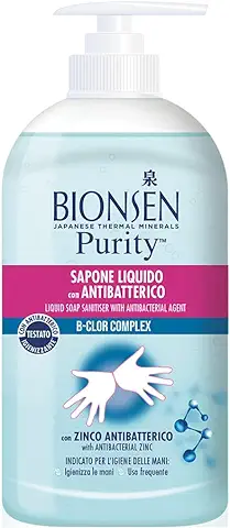 Biosen - Jabón Líquido de Manos Desinfectante con zinc Antibacteriano, Eficacia Inmediata Comprota por la Eliminación de Baques de la Epidermis en Pocos Segundos, Formato: 500 ml  
