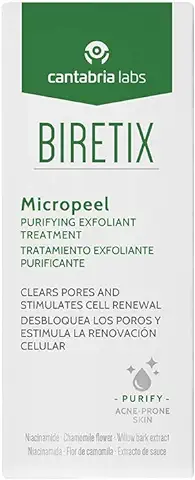 Biretix Micropeel, Limpiador Exfoliante y Renovador Epidérmico, Sin Color, 50 Mililitros  