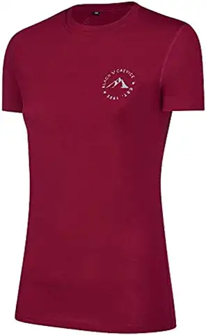 Black Crevice Camiseta de Merino para Mujer I Camiseta de Merino I 70% Lana de Merino y 30% PES I Camiseta Reguladora de Temperatura I Lana Merino Libre de Crueldad Animal  