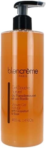 Blancrème - Gel de Ducha Mujer y Hombre XL 400 ml - Pomelo y Albahaca. Gel de Ducha 97,4% de Ingredientes de Origen Natural con Aceite de coco y Aceites Esenciales de Pomelo y Albahaca  