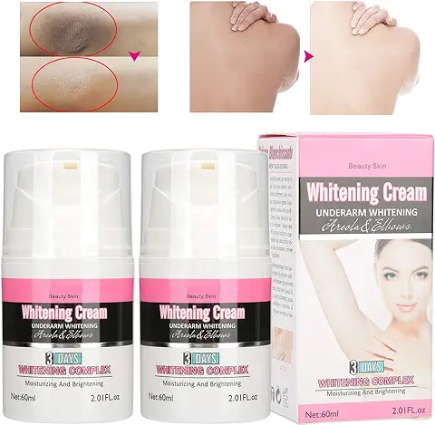 Blanqueador de Axilas, Crema Blanqueadora Partes Intimas, Crema Blanqueadora, Whitening Cream Crema para Aclarar las Axilas Crema para Aclarar la piel que se Desvanece con Melanina  