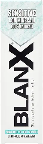 Blanx Dentífrico para Dientes Sensibles Higiene Oral a base de Licheni Árticos, Hidroxiapatita, Cloruro de Potasio y Xylitol, Formato 75 ml  