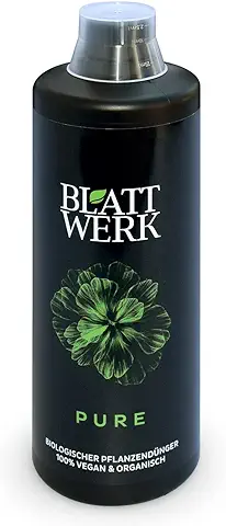 Blattwerk Pure Bio – Fertilizante Líquido 100 % Vegano de Abono Orgánico, Fabricado con Estiércol Líquido de Hierbas para Plantas de Interior y Jardín, con Aminoácidos, ácido Láctico, Azúcares y Minerales  