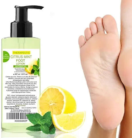 bleu & marine Bretania - Crema Ultra Hidratante para Pies Citrus Menta | Propiedades de Menta y Antibacteriano | Elimina Malos Olores | Alivia Molestia y Dolor, 200 ml