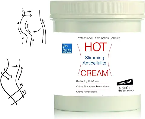 Bleumarine Bretania - Crema Anticelulítica Adelgazante Térmico | Drenante y Liporeductora | Pre-Competición Músculos | Elimina Piel Naranja, Reduce Agua, 500 ml  