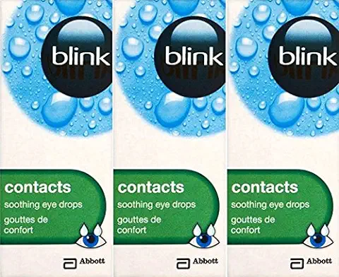 Blink Contactos Calmante Gotas Para Ojos 10ml x 3 Paquetes De  