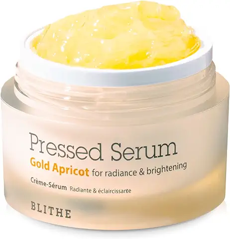 Blithe Pressed Serum Crema hidratante facial mujer coreana Gold Apricot - Serum niacinamida para brillo y resplandor natural, Iluminadora crema antimanchas facial mujer, 50 ml
