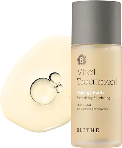 BLITHE Tratamiento Vital 5 Raíces Energéticas Tónico Facial para Pieles Sensibles y Secas, Suero Tónico Vegano con Ginseng Rojo y Aceite de Raíz de Bardana para dar Energía y Cuidar la piel 54 ml  