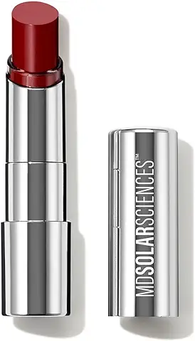 Bálsamo Labial Hidratante de MDSolarSciences SPF 30 - Hidratante de Labios con SPF 30 para Proteger tus Labios del sol - Natural, Vegano y sin Químicos - Bálsamo Cremoso y Suave - Rojo - 4.2 g  
