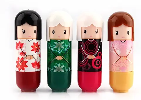 Bálsamo Labial Hidratante Natural puro y Encantador para Niñas, Mujeres, Bebé, Bálsamo Labial, Lápiz Labial, Hidratante para Labios Secos y Agrietados, 4 Sabores  