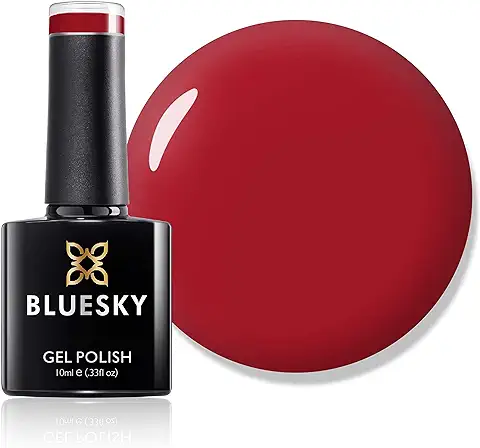 Bluesky Pillar Box D160 - Esmalte de Uñas de gel, Color rojo Brillante, de Larga Duración, Resistente a las Roturas, 10 ml (requiere Secado bajo Lámpara LED UV)  