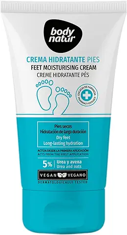 BODYNATUR - Crema Hidratante Pies - Hidrata, Suaviza y Protege la Piel - Pies Secos - 100 ML  