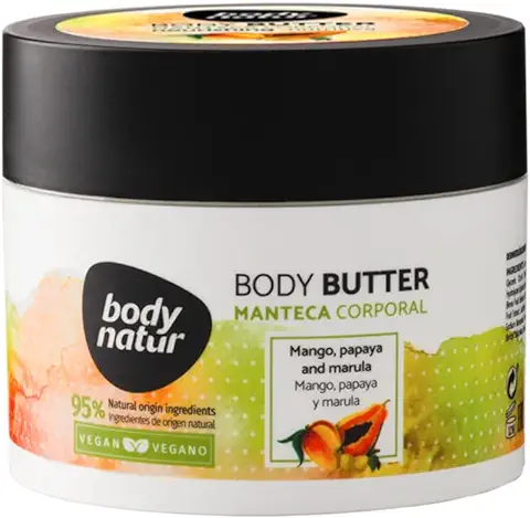 BODYNATUR - Manteca Corporal de Mango - Vegan Body Butter - Manteca para Pieles Secas - Unisex - 200 ML  