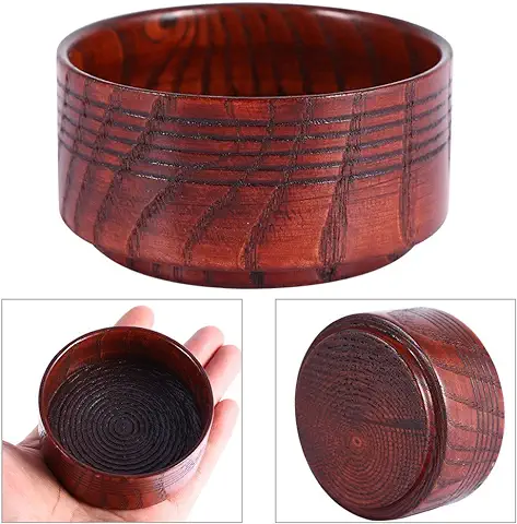 Bol de Madera para Jabón, Bol para Jabón de Afeitar, Jabón para Uso Diario en Viajes  