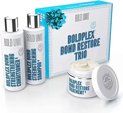 BoldPlex 3, 4 & 5 Bond Restore Pack Trío Champu y Acondicionador, Tratamiento Hidratante Cabello de Proteínas, Fortalece el Cabello Dañado y Seco, Repara Roturas y Puntas Abiertas, Vegano&Sin Crueldad  