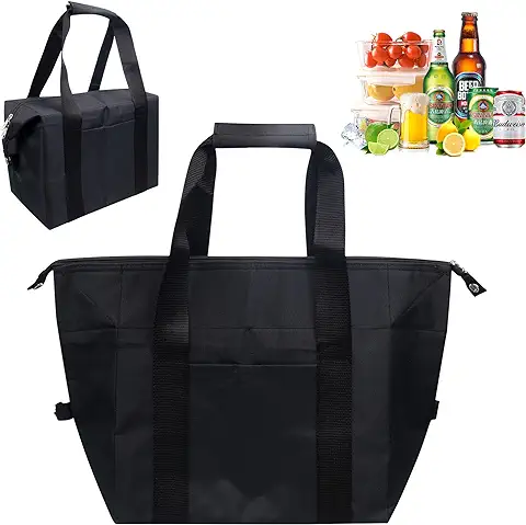 Bolsa Isotérmica Plegable de 20 l, Bolsa Térmica, Bolsa de la Compra, Bolsa de Almuerzo, Bolsa de Pícnic, Bolsa de Almuerzo, para Camping, Picnic, Transporte de Alimentos, Compras  