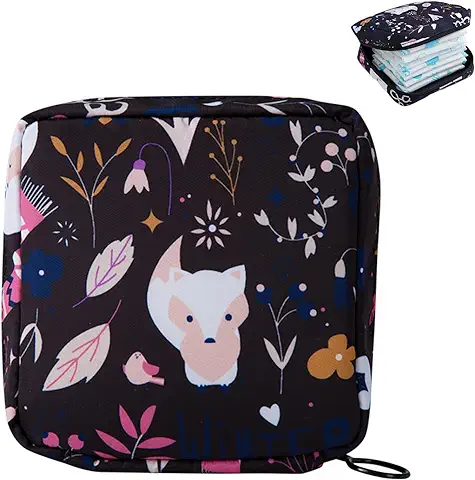 Bolsa Menstrual Bolsa Tampones Bolsa de Almacenamiento para Tampones Bolsa de Servilleta Sanitaria Portátil Neceser Pequeño Multifuncional para Toallas Sanitarias, Toallas, Pintalabios, Llaves  