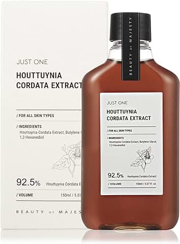 BOM Just One Extracto de Houttuynia Cordata 92.5% 150ml, Tónico Facial Vegano sin Alcohol, Tónico Clarificante, Sérum Calmante, todo tipo de Pieles  