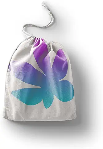 Bonamaison Impreso Algodón Bolsas con Cordón, Bolsa con Cordel para el Hogar y el Almacenamiento de Verduras, Bolso de Compras, Plegable, Ecologica, Reutilizables, Tamaño: 20x30 Cm  