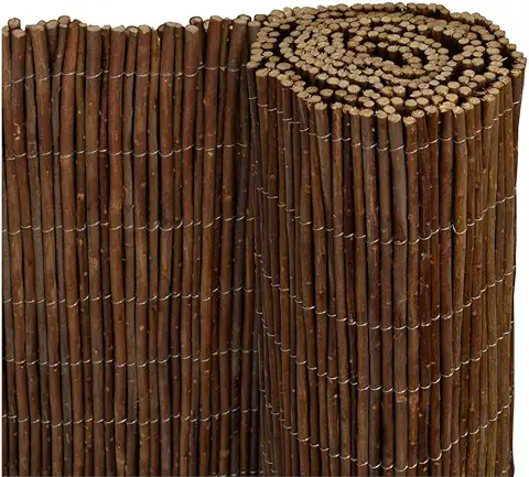 BONERVA | Mimbre Natural Ecológico | Mimbre para Sombreo y Decoración de Jardín | 90% Ocultación | Medida 2 x 5 Metros (2 x 5 Metros)  