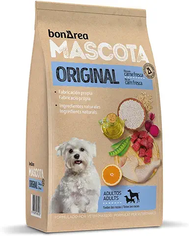 BonÀrea-Pienso para Perros Adultos 3KG - Razas Pequeñas Medianas y Grandes-Hecho con Carne Fresca- Contiene Ingredientes Naturales, Proteína Animal, Cereales y Verduras-Producido en España-Original  