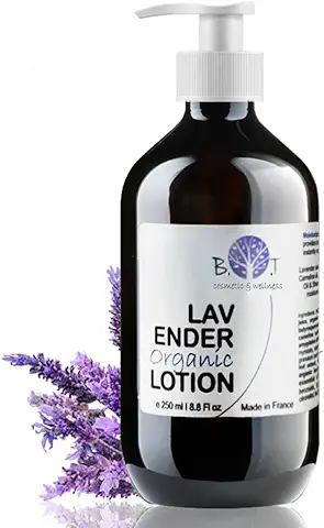 B.O.T Cosmetic & Wellness - Loción Corporal Hidratante de Lavanda Orgánica 250ml | Cuidado para Pieles Secas | Aceite de Lavanda, Ricino, Áloe Vera  