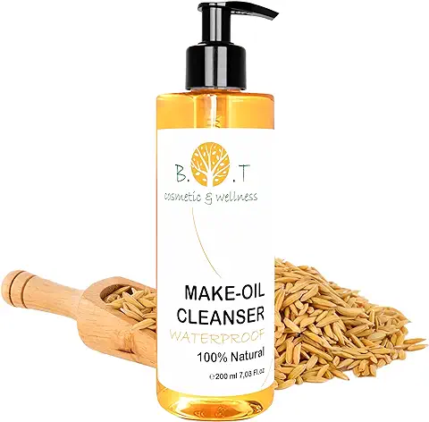 B.O.T Cosmetics - Aceite Desmaquillante Oro 100% Natural | Limpiadora, Desmaquillante, Hidratante | Recomendado por Profesionales | Apto para Todas Pieles | 200 ml  