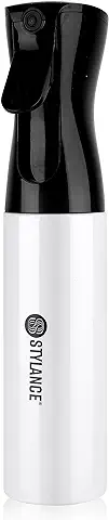Botellas en Spray para agua Continua, Puede Rociarse Continuamente, para Barberías/plantas/flores/animales Domésticos y Limpieza (negro y Blanco,300 ml)  