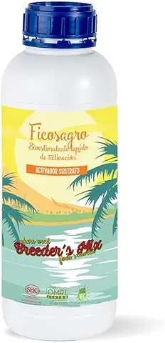 Breeder's Mix | Fertilizante Orgánico Ficosagro | Complemento para Plantas a base de Algas | Bioestimulante Líquido |Activador del Sustrato | Cualquier tipo de Cultivo | 1 Litro  