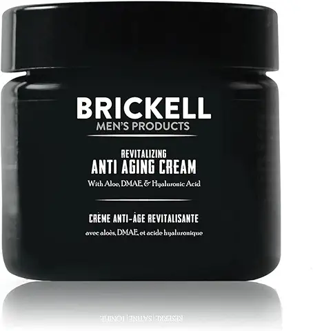 Brickell Men's Products Crema Revitalizante Antienvejecimiento para Hombres, Crema Facial de Noche Antiarrugas Natural y Orgánica, Perfumada, 59 ml  
