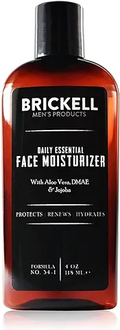 Brickell Men's Products – Hidratante Facial Esencial Diario para Hombres – Loción Facial Natural y Orgánica (Sin Fragancia) - 118 ml  