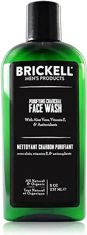Brickell Men's Products - Jabón Facial Purificante con Carbón - Natural y Orgánico - 237 ml  
