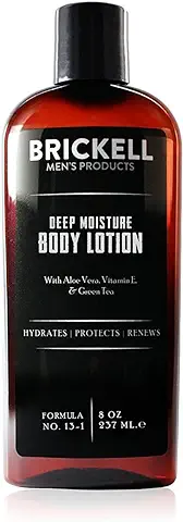 Brickell Men's Products – Loción Corporal de Hidratación Profunda para Hombres - Natural y Orgánica (Sin Fragancia) – 237 ml  