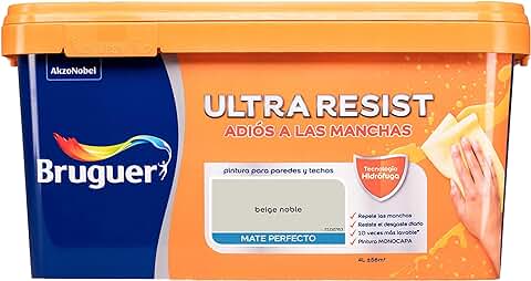 Bruguer ULTRA RESIST Pintura para Paredes Ultra Lavable Beige Noble 4L  