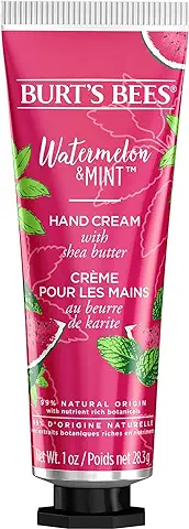 Burt's Bees Crema De Manos Para Grietas, Sandía Y Menta, Con Manteca De Karité Nutritiva, 28,3 g  