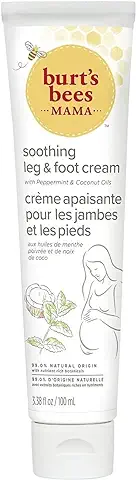 Burt's Bees Crema Para Las Piernas Y Los Pies De Mamá Con Aceites De Menta Piperita Y Coco, De Origen 99% Natural, No Colour  