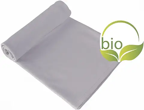 ByBoom – Manta para Bebé, Manta de Verano, 70 x 100 cm, 100% Algodón Ecológico, Color: Gris/Gris  