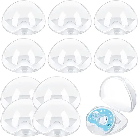 Caja de Chupete，10 Piezas Portachupete bebe Caja Guardar Chupetes Bebe caja de Almacenamiento Portátil BPA-Free，para Sostener Chupetes de Bebé  