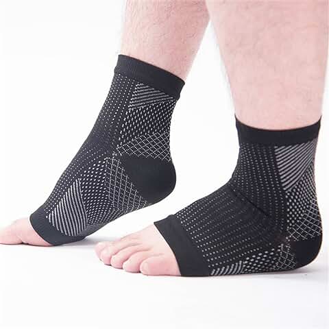 Calcetines de Compresión para Aliviar el Dolor de Fascitis Plantar, Artritis en los Pies, Talones Doloridos - Media Tobillera En Cuatro Colores Unisex Para Hombre y Mujer  