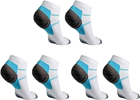 Calcetines de Compresión para Venas, Calcetines de Compresión con los Espolones, Calcetines de Compresión Unisex para Venas, Calcetines de Compresión para Fascitis Plantar, Espolones, Dolor de Arco,  