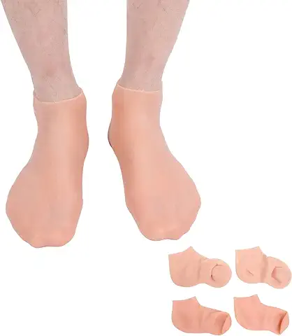 Calcetines de Gel de Aceite Esencial, Calcetines de Gel Hidratante, Calcetines de Tacón para Talones Agrietados, Calcetines para el Cuidado de los Pies para Prevenir Grietas para Salón de Belleza(S)  
