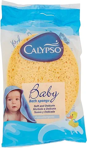 Calypso 31200029, Esponja Natural para Bebés, Celulosa Natural, Colores Surtidos, 1 Pieza  