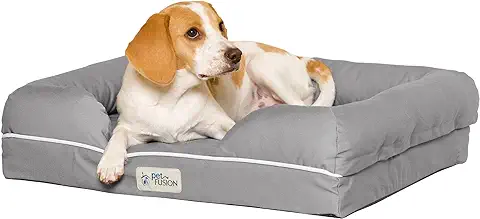 Cama de Espuma Viscoelástica para Perros y Gatos Pequeños, Gris( Slate Grey- Small Bed), 25x20x5.5"  