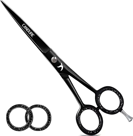 Candure Tijeras Peluquería Profesional para Barberos Acero Inoxidable Cabello Tijeras Cortar Tijera de Podar para Profesionales, Peluquerías, Peluqueros, Mujeres y Hombres  