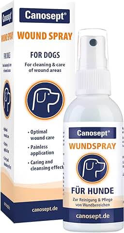 Canosept Spray Para Heridas En Perros 75ml - Desinfectante Perros - Para la Limpieza y el Cuidado de las Zonas Heridas - Cuidado óptimo de las Heridas - Heridas de Perro - Cicatrizante Perros Spray  