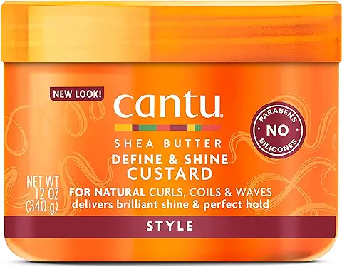 Cantu Define & Shine Custard - Manteca de Karité para Rizos, 340g, 1 Unidad  